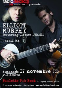 concert Elliott Murphy, Olivier Durand,April 5th